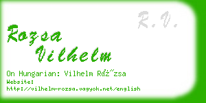 rozsa vilhelm business card